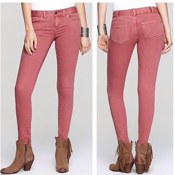 maroon color jeans